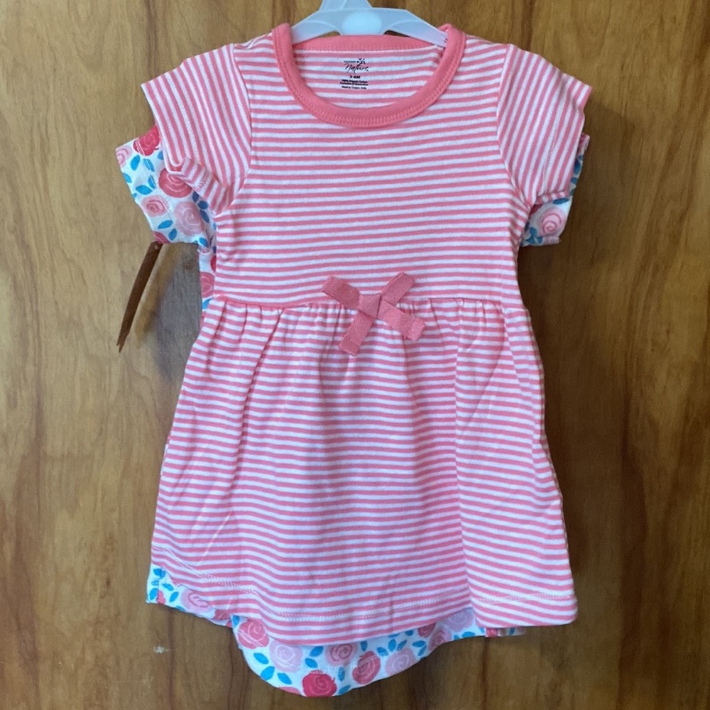 Touched by Nature Dresses bundle of 2 Pink 3-6M dresses NWT